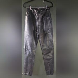 Wilsons Leather Black Straight Leg Pants